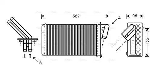 топлообменник, отопление на вътрешното пространство AVA QUALITY COOLING RTA6203