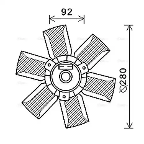 вентилатор, охлаждане на двигателя AVA QUALITY COOLING SA7023