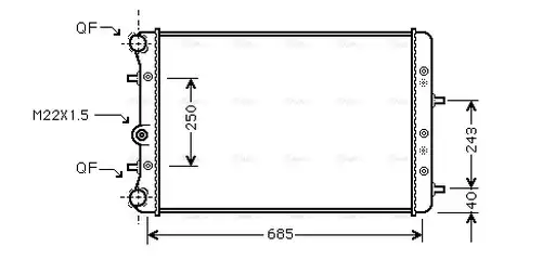 воден радиатор AVA QUALITY COOLING SAA2006