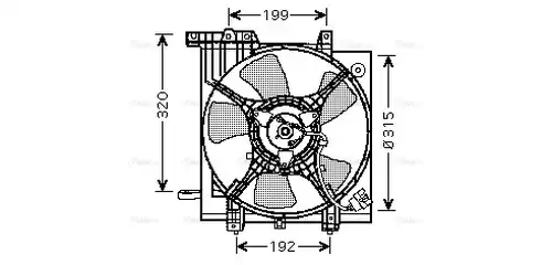 вентилатор, охлаждане на двигателя AVA QUALITY COOLING SU7502