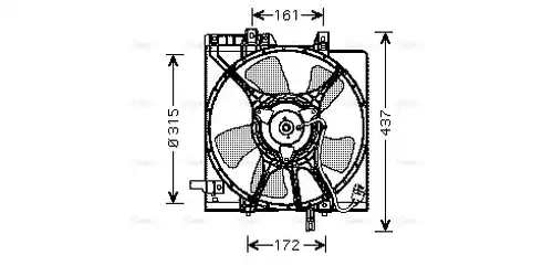 вентилатор, охлаждане на двигателя AVA QUALITY COOLING SU7510