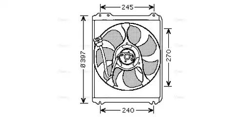 вентилатор, охлаждане на двигателя AVA QUALITY COOLING SU7514