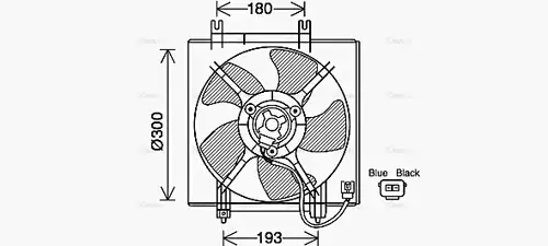 вентилатор, охлаждане на двигателя AVA QUALITY COOLING SU7517