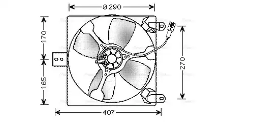 вентилатор, охлаждане на двигателя AVA QUALITY COOLING SZ7501