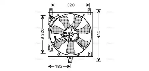 вентилатор, охлаждане на двигателя AVA QUALITY COOLING SZ7504