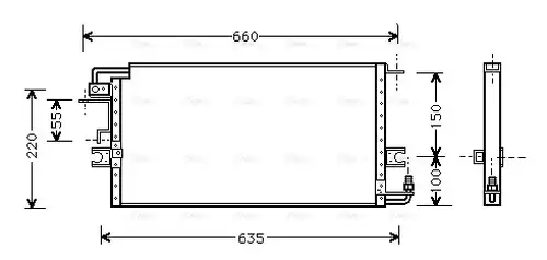 кондензатор, климатизация AVA QUALITY COOLING TO5197