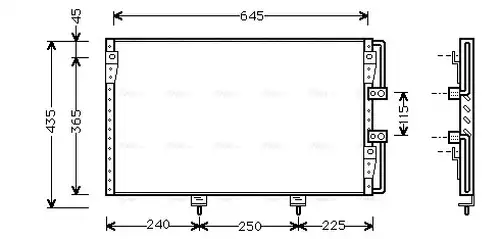 кондензатор, климатизация AVA QUALITY COOLING TO5226