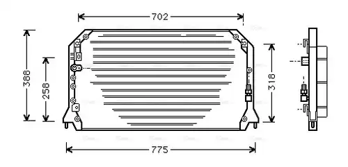 кондензатор, климатизация AVA QUALITY COOLING TO5254