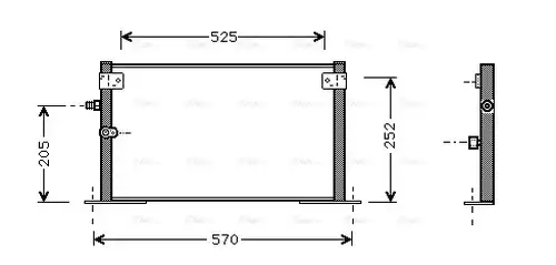 кондензатор, климатизация AVA QUALITY COOLING TO5265