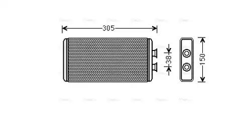 топлообменник, отопление на вътрешното пространство AVA QUALITY COOLING TO6693