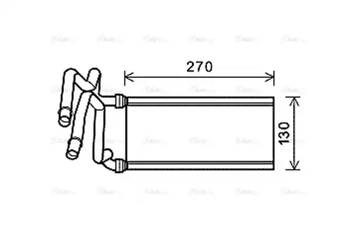 топлообменник, отопление на вътрешното пространство AVA QUALITY COOLING TO6705