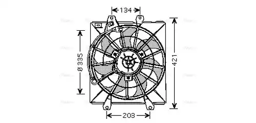 вентилатор, охлаждане на двигателя AVA QUALITY COOLING TO7507