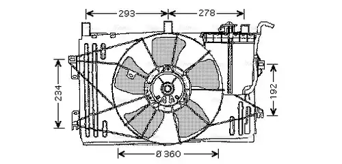 вентилатор, охлаждане на двигателя AVA QUALITY COOLING TO7508