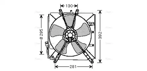вентилатор, охлаждане на двигателя AVA QUALITY COOLING TO7512