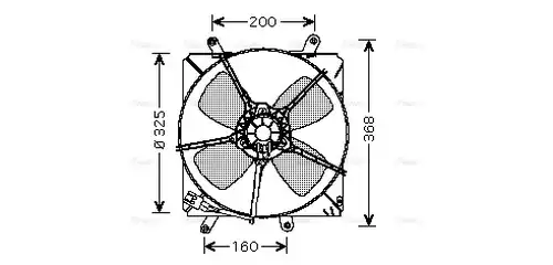 вентилатор, охлаждане на двигателя AVA QUALITY COOLING TO7514