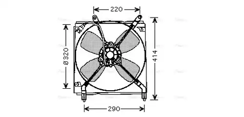 вентилатор, охлаждане на двигателя AVA QUALITY COOLING TO7516