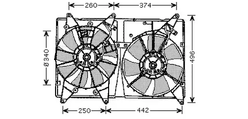 вентилатор, охлаждане на двигателя AVA QUALITY COOLING TO7533