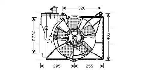 вентилатор, охлаждане на двигателя AVA QUALITY COOLING TO7539