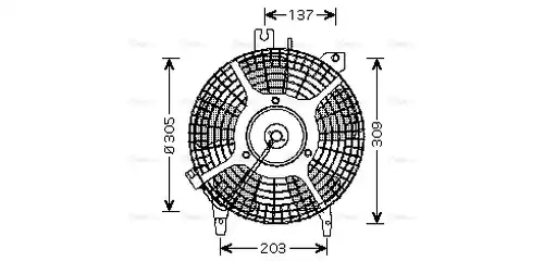 вентилатор, охлаждане на двигателя AVA QUALITY COOLING TO7542