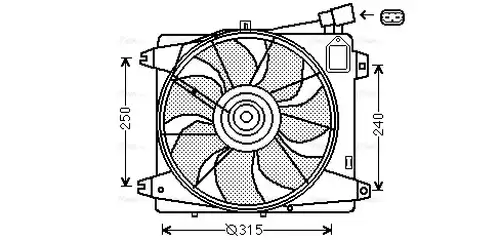 вентилатор, охлаждане на двигателя AVA QUALITY COOLING TO7555