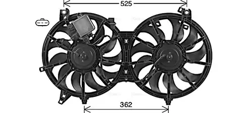 вентилатор, охлаждане на двигателя AVA QUALITY COOLING TO7762