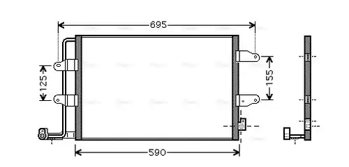 кондензатор, климатизация AVA QUALITY COOLING VNA5252