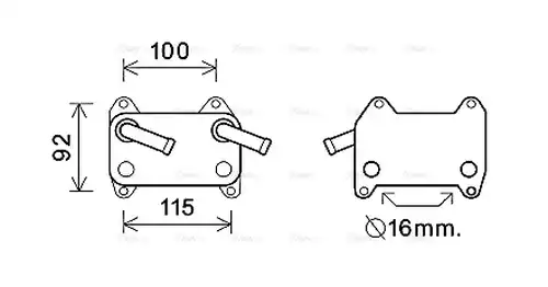 маслен радиатор, двигателно масло AVA QUALITY COOLING VO3155