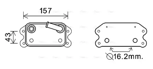 маслен радиатор, двигателно масло AVA QUALITY COOLING VO3169