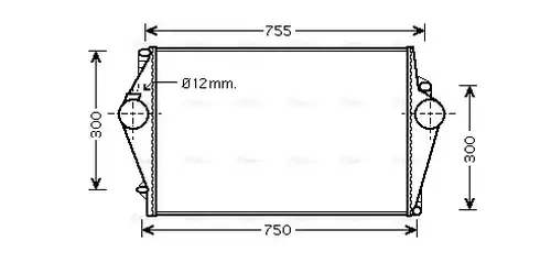 интеркулер (охладител за въздуха на турбината) AVA QUALITY COOLING VOA4137