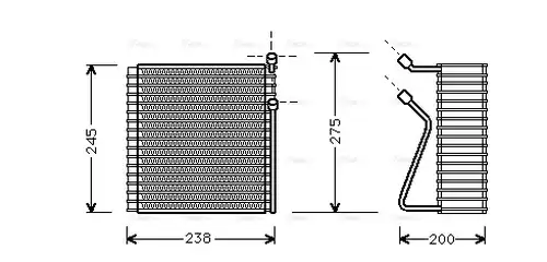 изпарител, климатична система AVA QUALITY COOLING VOV091