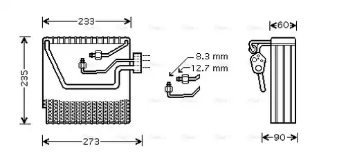 изпарител, климатична система AVA QUALITY COOLING VOV111