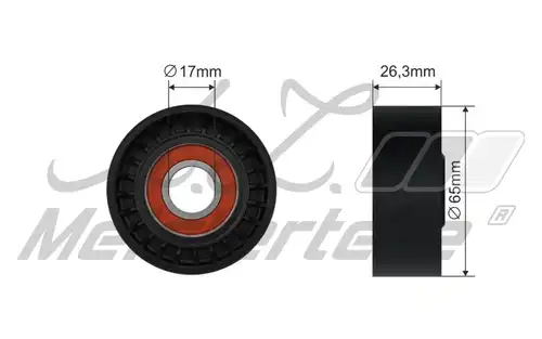 обтящна ролка, пистов ремък A.Z. Meisterteile AZMT-20-031-2144