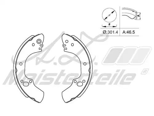 комплект спирачна челюст A.Z. Meisterteile AZMT-44-026-1386