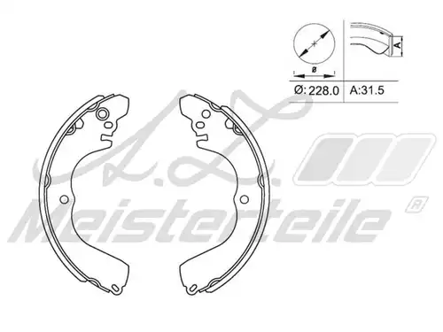 комплект спирачна челюст A.Z. Meisterteile AZMT-44-026-1389