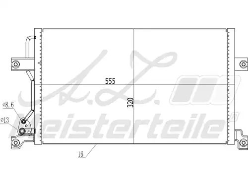 кондензатор, климатизация A.Z. Meisterteile AZMT-45-030-1131