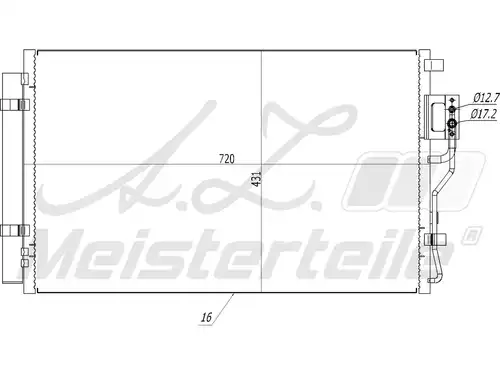 кондензатор, климатизация A.Z. Meisterteile AZMT-45-030-1146