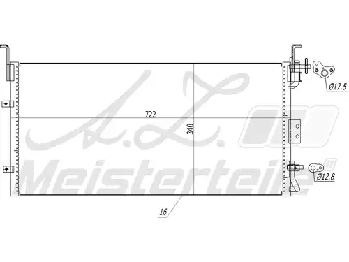 кондензатор, климатизация A.Z. Meisterteile AZMT-45-030-1161