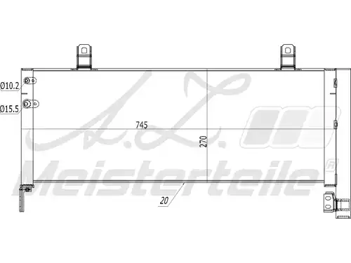 кондензатор, климатизация A.Z. Meisterteile AZMT-45-030-1487