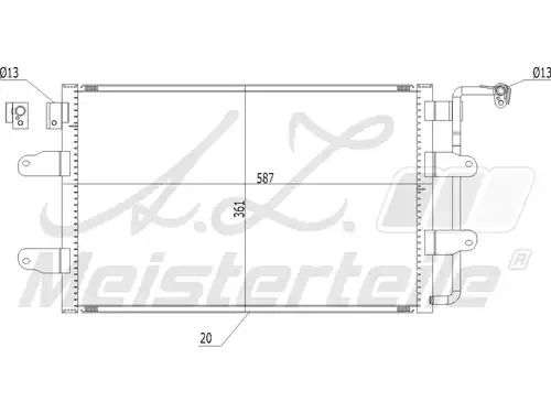 кондензатор, климатизация A.Z. Meisterteile AZMT-45-030-1497