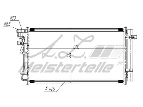 кондензатор, климатизация A.Z. Meisterteile AZMT-45-030-1498