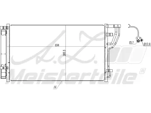 кондензатор, климатизация A.Z. Meisterteile AZMT-45-030-1541