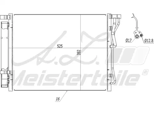 кондензатор, климатизация A.Z. Meisterteile AZMT-45-030-1542