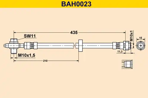 спирачен маркуч BARUM BAH0023