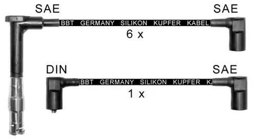 комплект запалителеи кабели BBT ZK0433