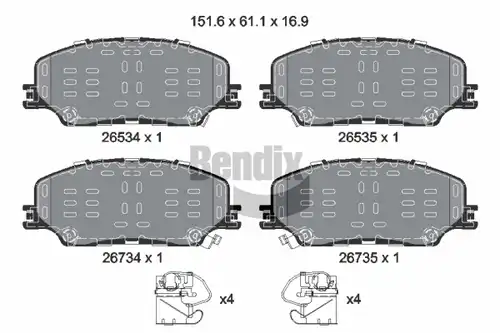 накладки BENDIX Braking BPD2497