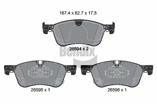 накладки BENDIX Braking BPD2525