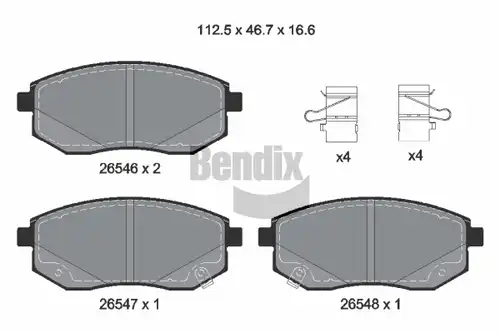 накладки BENDIX Braking BPD2530