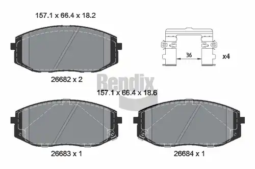 накладки BENDIX Braking BPD2539