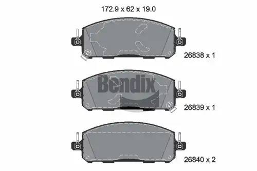 накладки BENDIX Braking BPD2541