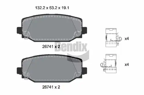 накладки BENDIX Braking BPD2553